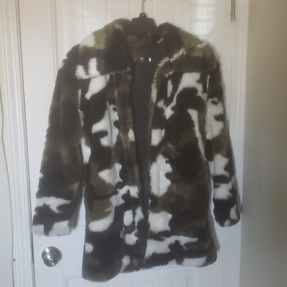 A camo fur jacket